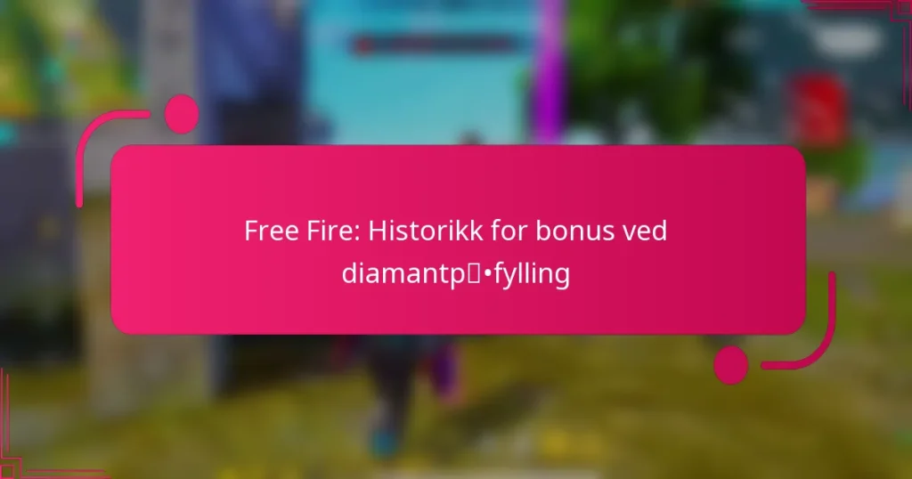 Free Fire: Historikk for bonus ved diamantpåfylling