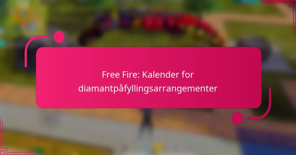 Free Fire: Kalender for diamantpåfyllingsarrangementer